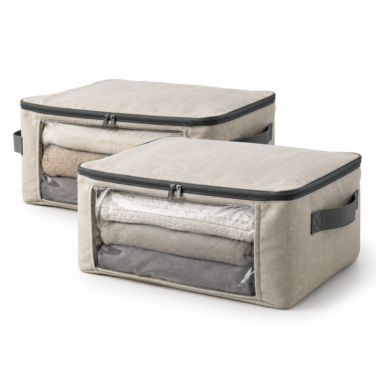 Fabric Clothes Storage Bags – Set of 2