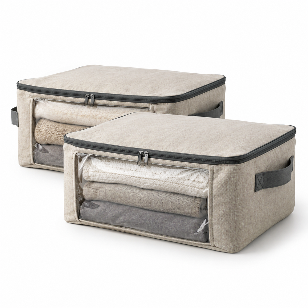 Fabric Clothes Storage Bags – Set of 2