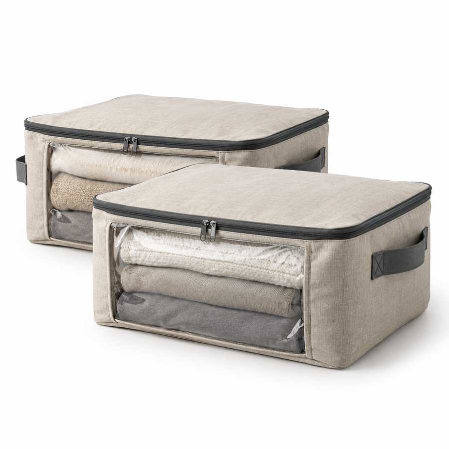Fabric Clothes Storage Bags – Set of 2