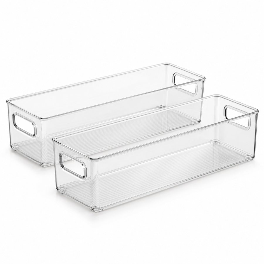 Clear Refrigerator Bins – Set of 2